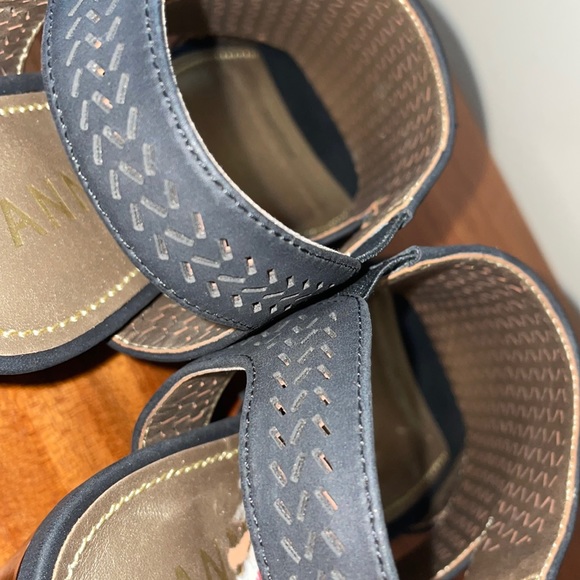 NEW Anne Klein cage wedges sandals shooties slingback - Picture 7 of 10